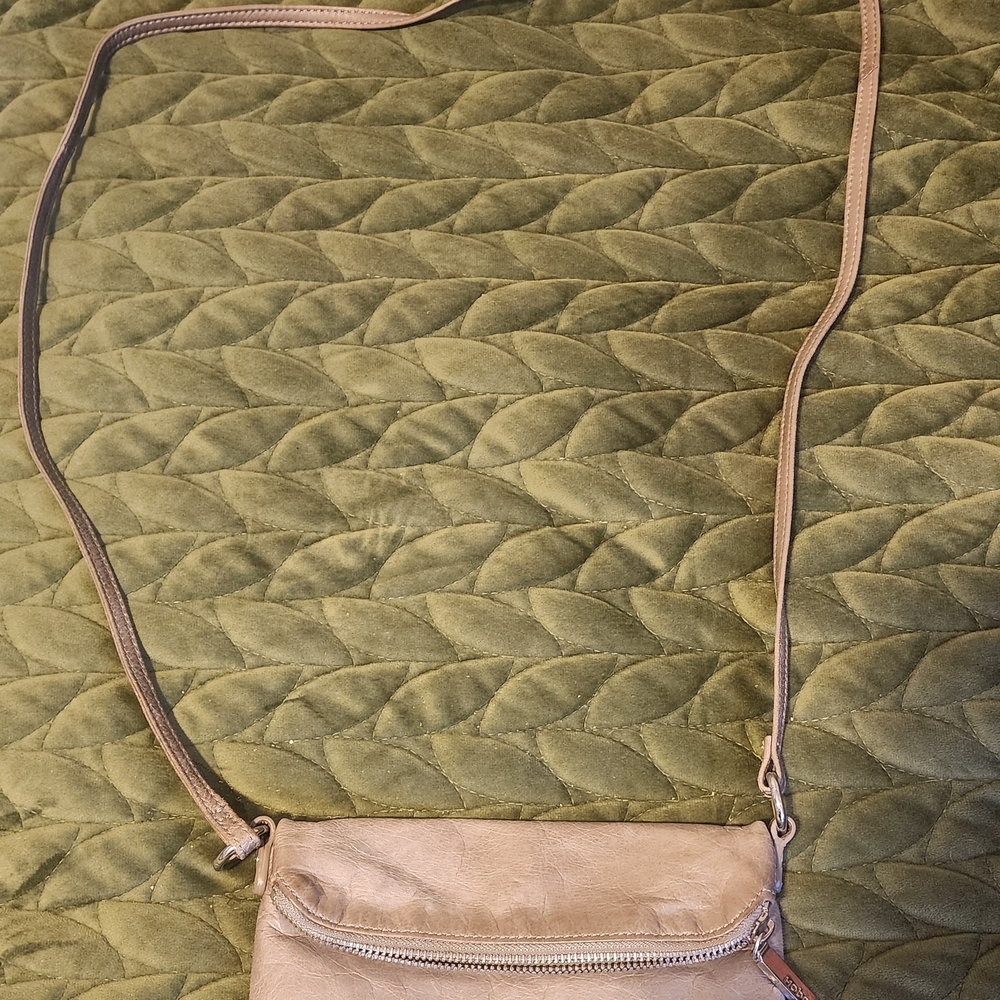 Chic Grey Leather Crossbody Bag Zipper And Magnetic Closure. Used